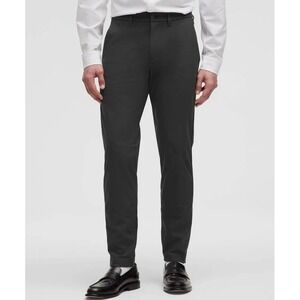 Lululemon Commission Slim-Fit Pant Mens 34 Obsidian Grey Warpstreme Trousers EUC